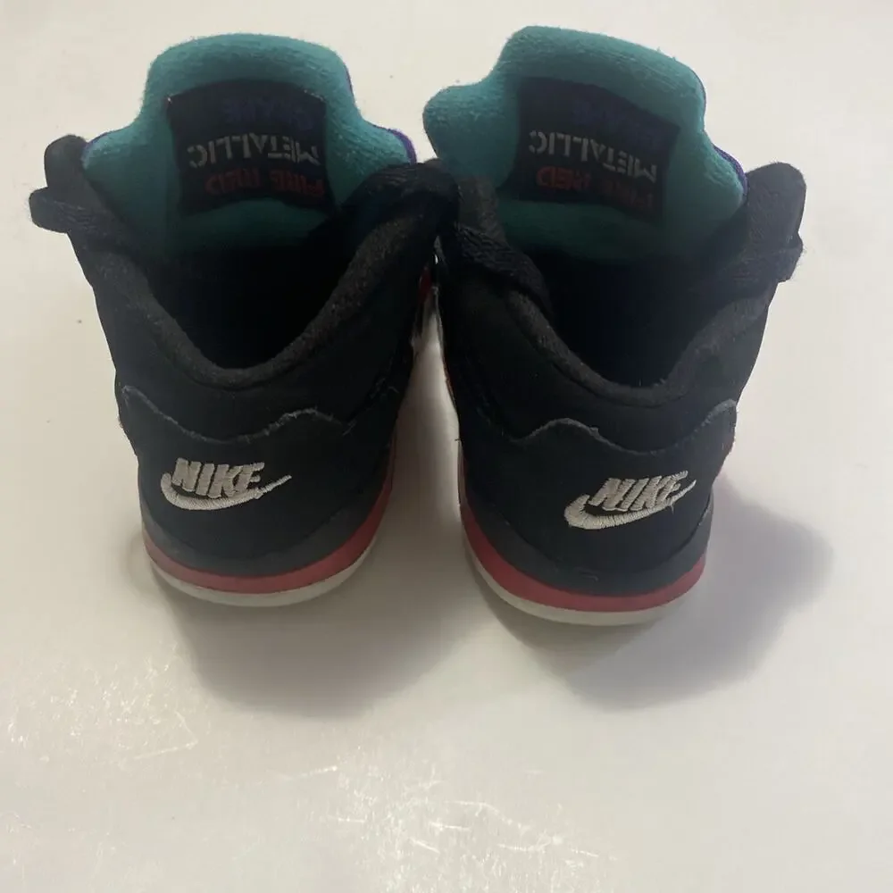 Nike Air Jordan 5 Retro “Top 3” Toddler Size 6C Black Red Purple Teal Sneakers